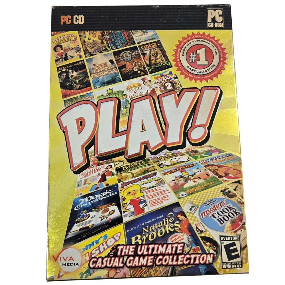 PLAY! Ultimate Casual Game Collection PC CD-ROM Big Box 2 Disc Set 2009 (CIB)